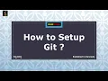 Installation Setup git init git status Command Line Version Control Kaliyona In Kannada