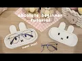 crochet miffy glasses holder crochet desk decor miffy glasses tray case for crochet beginner