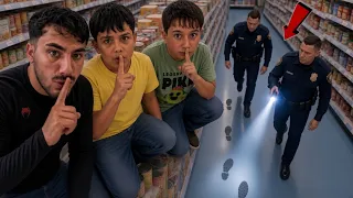 GECE GİZLİCE SÜPERMARKETTE KALDIK! GÜVENLİK BİZİ YAKALAYACAK MI? 😱