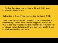 Conversion Func Implicit Explicit TO - CHAR TO