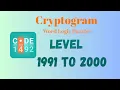 Cryptogram Level 1991 - 2000 Answer Cryptogram Puzzle Game Solutions Mini Boss