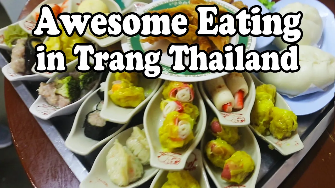 THAI FOOD TOUR  AWESOME EATING in TRANG THAILAND! 