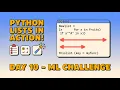 Day 10 Python Lists Looping Comprehension Sorting Explained with Examples ML Challenge