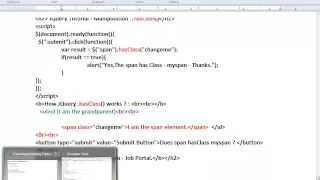 HASCLASS METHOD JQUERY DEMO