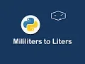 mililiters to liters in python