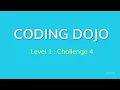 Coding Dojo - Level 1 Challenge 4 TAGLISH