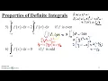 Properties of Definite Integrals