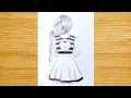 Download Lagu How to Draw a Cute Girl with a Love Heart for BEGINNERS  - Happy Drawings