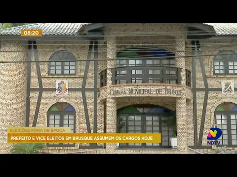 Eleições fora de época: prefeito e vice eleitos em Brusque assumem os cargos nesta segunda-feira