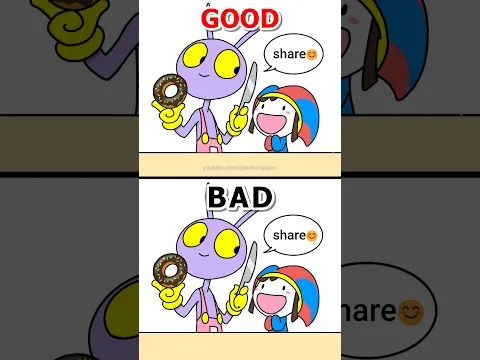 The Good Ending VS The Bad Ending2😅JAX x Baby POMNI Funny Share Animation #friendship #shorts #share