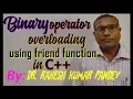 Binary operator overloading using friend function in C