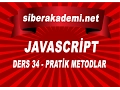 Javascript Dersleri 34 - Pratik Metodlar