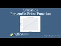 Statistics Course Percentile Point Function