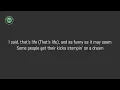 Frank Sinatra - That's Life (Lyrics)