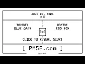 Toronto Blue Jays TOR Boston Red Sox BOS MLB Final Box Score JULY 25 2026