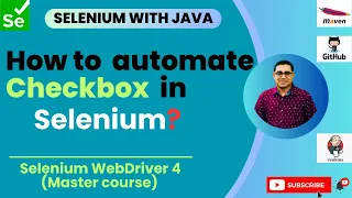 Session 22 Master Selenium - Java How to handle Checkbox in Selenium