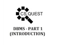 DBMS PART-1 Introduction