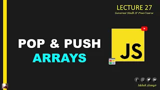 pop and push array in javascript I JavaScript Array Pop Push Tutorial in Urdu