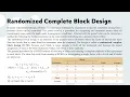 9 4 Design of Experiments - Randomized Complete Block Design