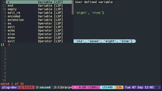 Vimscript Tutorial List concatenating two lists