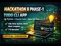 Hackathon2 Phase-1 Project Demo Progress todo console app