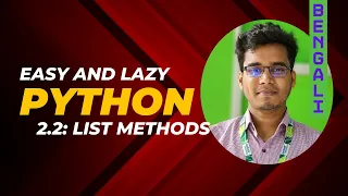 3 Python List Operations in 20 minutes Bangla Python Tutorial for Lazy Student