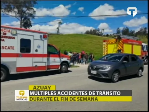 Múltiples accidentes de tránsito durante el fin de semana
