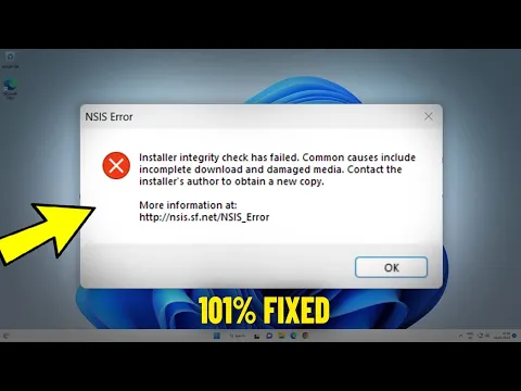 Download MP3 Fix Installer integrity check has failed error in Windows 11 / 10 / 8/ 7 - How To Solve NSIS Error ✅