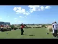 Tiger Woods smashes driver onto par 4 green Hero