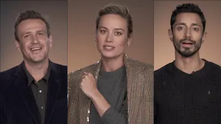 Brie Larson Jason Segel Riz Ahmed Play Six Degrees Of Separation With Vanity Fair
