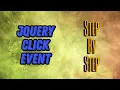 JQUERY Click Event Tutorial JQUERY Click Function