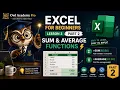 Excel for Beginners Lesson 3 Part 2 SUM AVERAGE Functions