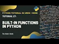 Built-in Functions In Python - Tutorial Python Tutorial In The Coders Guide
