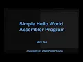 MVS Tk4 Hello World Assembler Program