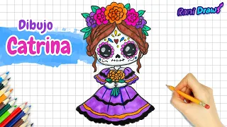 Cómo Dibujar a LA CATRINA Fácil 🌺 Paso a Paso | Idea para Sketchbook