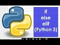 If Else Elif Python 3