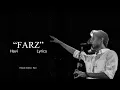 Lagu FARZ - Havi, Farasat Anees | Lyrical video with translation