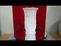 Vintage White Milk Glass Octagon Vase 5 x 3 Raised Texture Starburst Design MINT