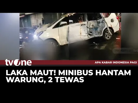Diduga Mabuk Minibus Tabrak Warung, 2 Pengendara Motor Tewas di TKP