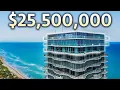 Touring a 25 500 000 Three Level Top Floor MIAMI Oceanfront Penthouse