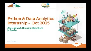 Python Data Analytics Internship Session 17 Aggregation Grouping Operations SASF