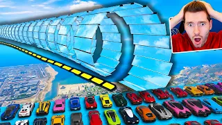 GTA V Online: CORRIDA no ESPIRAL DE VIDRO muito GIGANTE!