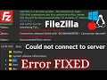 FileZilla Connection attempt failed with ECONNABORTED Connection aborted Could not connect server