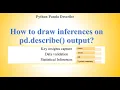 Python Pandas Describe