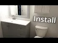 Install Glacier Bay 43 Pearl Gray Vanity White Cultured Marble Top Including Amazon Faucet