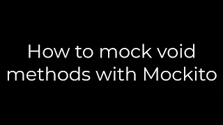 Java How to mock void methods with Mockito 5solution