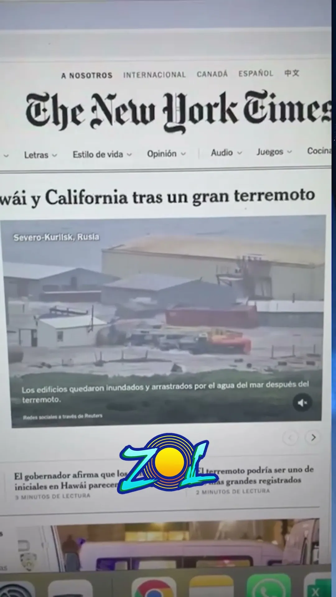 ALERTA DE TSUNAMI EN TODO EL PACÍFICO