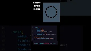 Rotate circle in Css animation