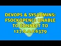 DevOps SysAdmins fsockopen unable to connect to 127 0 0 1 6379