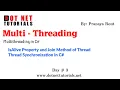 Thread Synchronization in C IsAlive Property and Join Method of Thread in C Dot Net Tutorials